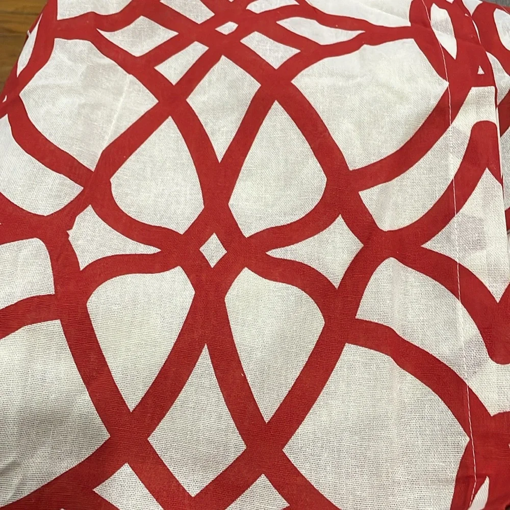 Allen Roth Set of 2 Curtain 50”x 84” in Cream Paprika Color